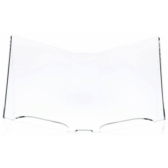 Plymor Clear Acrylic Open Book Display Stand with 2.5" Ledge, Tilted, 22.5" W x 14.5" D x 13" H