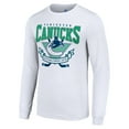thumbnail image 2 of Men's Starter White Vancouver Canucks Team Logo Graphic Long Sleeve T-Shirt, 2 of 3