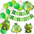 thumbnail image 1 of HTOOQ 20 PCS Frog Birthday Decoration Frog Balloon Frog Birthday Party Supplies Reptile Birthday Party Decorations Frog Princess Party Decoration Garden Birthday Decoration, 1 of 6