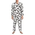 thumbnail image 3 of Balery Funny Chicken Pattern Pajama Sets for Men Long Sleeve 2 Piece Sleepwear Loungewear Sets Soft PJ's with Pockets Long Sleeve Comfy Pj Sets-Large, 3 of 7