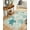 Turquoise, variant on Red Orange Coastal Hallway Runner Rug 2x5ft,Sea Turtle Nautical Coral Summer Beach Washable Woven Living Room Bedroom Kitchen Bathroom Carpet with Tassels,Indoor Outdoor Throw Door Mat for Entryway