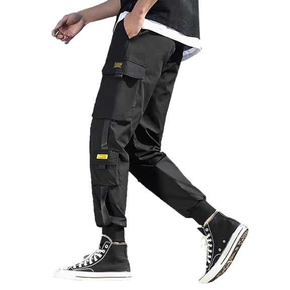 Mens Daily Pants Joggers Loose Plus Size Trousers Big And Tall Trend Versatile Pants Black Lounge Pajama Yoga Pants L