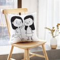 thumbnail image 5 of LALILO Throw Pillow Covers Happy Kids Boy Girl Smiling Playing Cushion Cover 18" x 18", 2 Pack, 5 of 6
