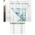 thumbnail image 6 of No Hook Shower Curtain with Snap-in Liner, Aqua Jellyfish Waterproof Fabric Bathroom Curtains, Coastal Nautical Ocean Shells Seaweed Bath Curtains & Mesh Top Window 66"x72", 6 of 6