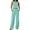 Blue, variant on Mifsaly 2 Piece Linen Sets for Women Summer Casual Vacation Beach Matching Outfits Crop Tank Top and High Waisted Wide Leg Pants with Pockets Light Blue,XXXL