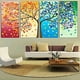 thumbnail image 5 of 4 Unids árboles Impresión De Arte De Pared Pintura Sin Marco Decoración Del Hogar Baoblaze Wall Art Paintings, 5 of 8