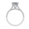 thumbnail image 3 of Eterna Jewel14K White Gold Plated 1.9 Ct Lab Created Diamond Ring - Hidden Diamond Engagement Wedding Ring - Radiant Cut Solitaire with Accents Diamond Ring for Her - Gift for Cherishing Love, 3 of 3