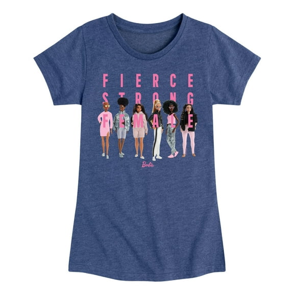 Barbie - Fierce Strong Female - Power Pose - Toddler And Youth Girls Raglan Graphic T-Shirt