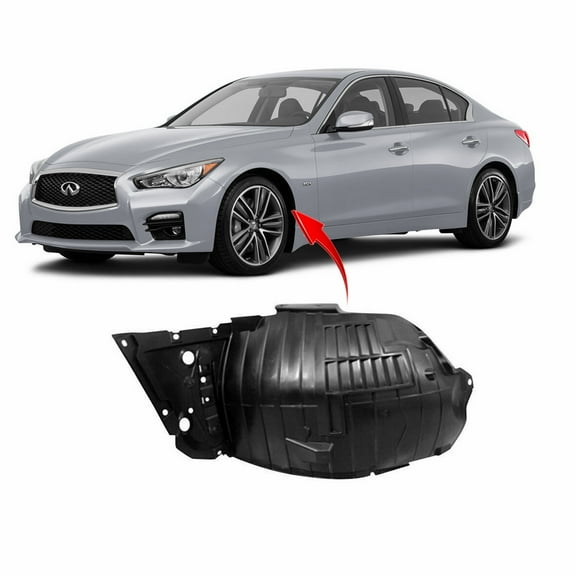 DCP Front Left Driver Side Fender Liner For 2014-2019 Infiniti Q50 IN1248128