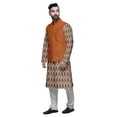 thumbnail image 2 of Atasi Ensemble Kurta Pyjama Ethnique Classique à Manches Longues Imprimé pour Hommes Tenue Décontractée, 2 of 5