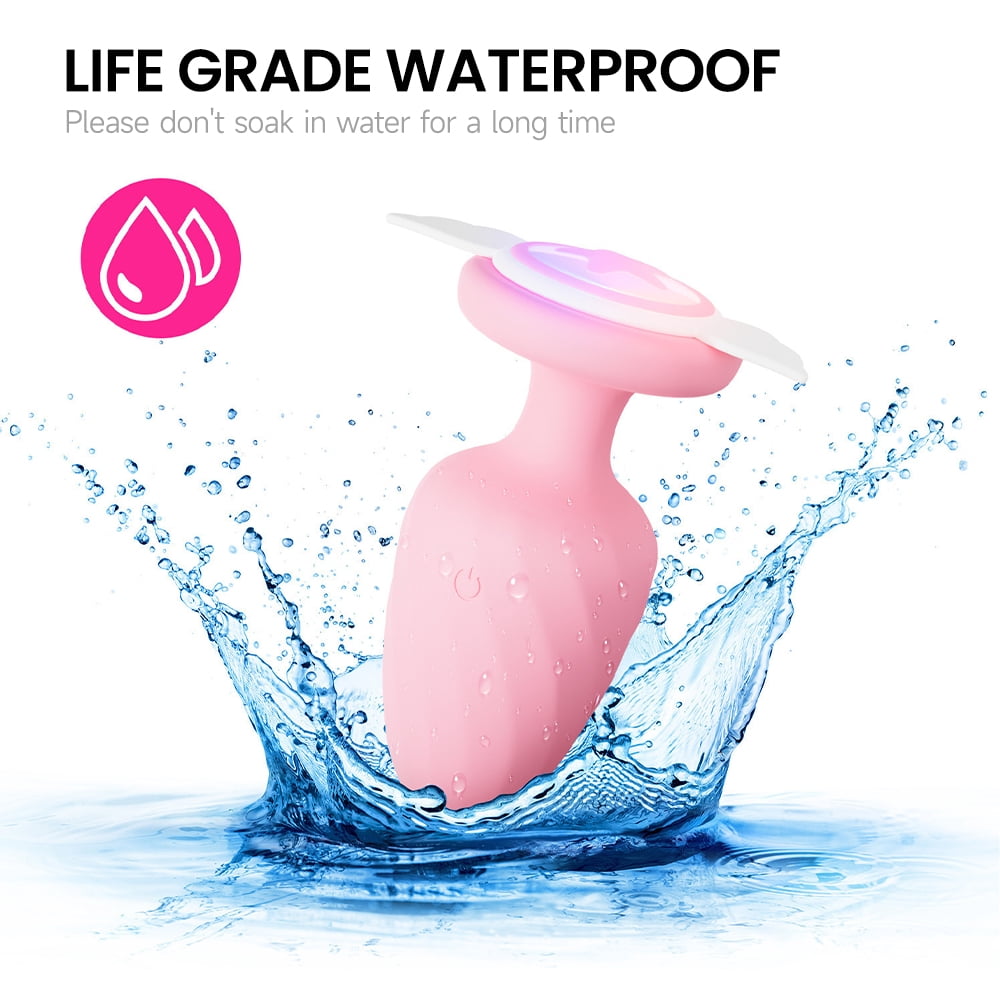 12 Vibrating Mode Anal Vibrator Wireless Remote Control Anal Butt Plug with Flashing Light Base,Adult Sex Toys for Men Women Couples