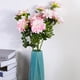 thumbnail image 2 of Ramo de dalias artificiales de color rosa claro con flores simuladas decorativas para el hogar, 2 of 3