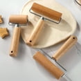 thumbnail image 3 of Wood Rolling Pin With Handle for Baking Dough Roller Pastry Pasta Pizza Roller Kitchen Utensils, 3 of 9