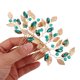 thumbnail image 3 of 4 horquillas para el pelo de novia con flores para boda, tocado de cristal, pinzas para el pelo con flores, accesorios para el pelo de boda, joyería para novias, damas de honor, mujeres y niñas, 3 of 7