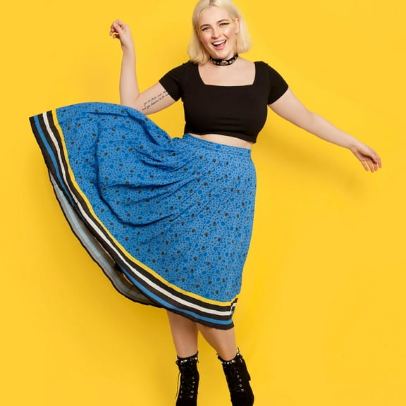 You Be You Printed Pleated Skirt