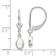 thumbnail image 3 of FB Jewels 14k White Gold 6x4 Oval Bezel October/Opal Leverback Earrings, 3 of 3