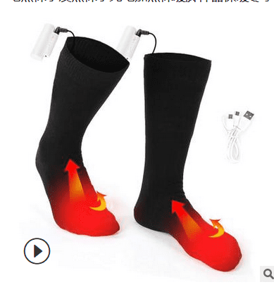 Electric Heated Socks Boot Feet Warmers USB Rechargable Battery Sock Warm Winter 