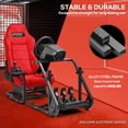 thumbnail image 4 of Supllueer Adjustable Racing Cockpit with Red Suede Seat Fit for Logitech G29 G920 G923  Thrustmaster Fanatec   Without Steering Wheel Pedal Shifter, 4 of 21