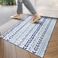 thumbnail image 4 of Blue Striped Geometric Pattern Door Rugs,Washable Non Slip Door Mats Indoor,Decorative Door Mats,Entry Mat Indoor for Entrance,Bedroom,Kitchen,Bathroom,17"x30", 4 of 6