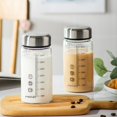 thumbnail image 3 of Coofit Juice Bottle Glass Portable Water Bottle Milk Bottle with Lid Sleeve Scale, 3 of 10