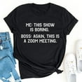 thumbnail image 2 of Tops de verano Regalos para hombre y mujer Camiseta de verano con estampado de letras Blusa de manga corta Pompotops  hfajkhk133818, 2 of 7