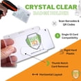 thumbnail image 3 of 10 Pack - Crystal Clear Heavy Duty Badge Holder Horizontal - Hard Plastic ID Badge Holder - Rigid Durable Single Card ID Case for 1 Single Landscape I'D Fits Your Lanyard by Specialist ID, 3 of 7