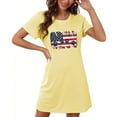 thumbnail image 4 of Birdeem Chemises de Nuit pour Femmes Chemise de Nuit Courte Surdimensionnée Mode Imprimé Poitrine Manches Courtes, 4 of 12