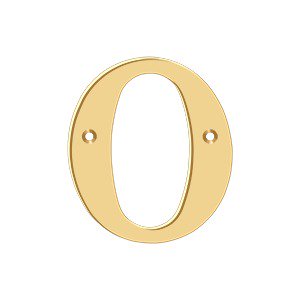 Deltana RL4O-CR003 4" Height Residential House Letter Letter O Lifetime Polished Brass