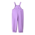 thumbnail image 2 of Girls Straight Leg Jumpsuit Loose Fit Sleeveless Overalls with Pocket 2-14Y, 2 of 7