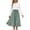Z-White Green, variant on UVN Summer Dresses for Women Short Sleeve Ribbed Casual Midi Dress Ladies Floral Print Sundress with Pockets