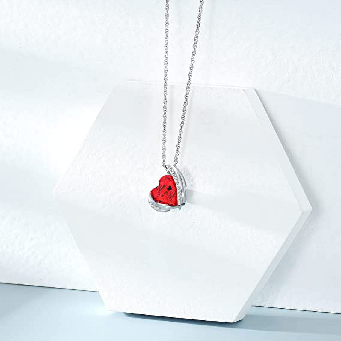 VCCWYQK Collana Ciondolo A Cuore In Acciaio Inox Per Ceneri - Gioiello Commemorativo Per Uomini E Donne