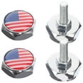 thumbnail image 4 of PEACNNG 4 Sets Car License Plate Screws License Plate Fasteners Decorative License Plate Frame Accessories(American Flag Type), 4 of 8