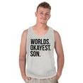 thumbnail image 4 of Worlds Okayest Son Funny Children Tank Top Sleeveless Tee Men Brisco Brands S, 4 of 5