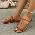thumbnail image 6 of Fesfesfes Women's Rhinestone Fish Mouth Open Toe Lazy Slip-On Slippers Thick-Soled Comfortable Casual Spring Summer Fashionable Versatile Slip-On Shoes(Brown#4,US 5.5), 6 of 9