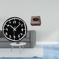 thumbnail image 2 of Reloj de pared moderno, silencioso, sin , decorativo, para escritorio, caja de pañuelos de madera vintage, apto para sala de estar, oficina, dor, 2 of 8