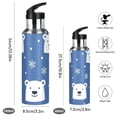 thumbnail image 2 of Yayeee 33oz Insulated Water Bottle Double Wall Stainless Steel with Flip Straw Lid, White Polar Bear, 2 of 7