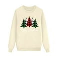 thumbnail image 4 of Fiaer Merry Christmas Tree Family Sweatshirts Matching Plus Size Funny Graphic Xmas Pullover Loose Fit Crew Neck Casual Holiday Tops Men M, 4 of 4