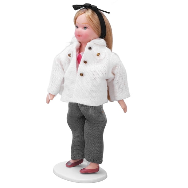 Mini Muñeca Cerámica, Soporte Decorativo Estable de porcelana Miniatura People Diy Accesorio Movible Movible Tóxico Free Free Para 1/12 Escala Muñeca