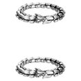 thumbnail image 4 of maskred Fashionable Gothic Punk Dragon Scale Bangle 48 inches Durable and Striking Silver 9.05 Inch 2Set, 4 of 6