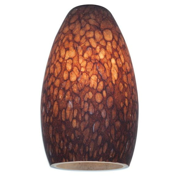 Access Lighting 23112-BRST Abat-Jour en Verre Soie Marron Pierre
