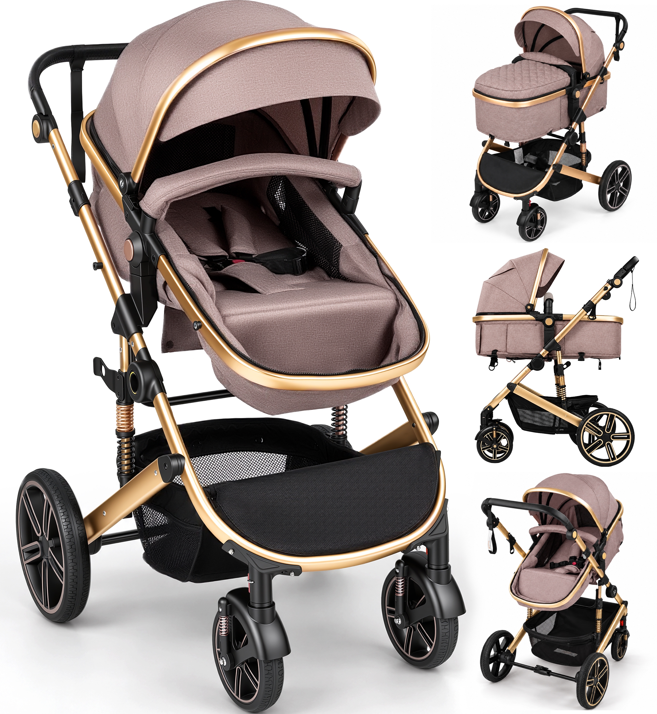 Vomeast Reversible Foldable Baby Stroller