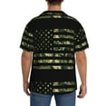 thumbnail image 5 of Wukai American Flag Camo Men's Casual Short-Sleeve Button Down Shirt - Lightweight Summer Dress Shirt for Daily Wear-Small, 5 of 7