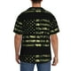 thumbnail image 3 of Balery American Flag Camo Camisa Casual de Manga Corta con Botones para Hombre, Texturizada, Estilo Cubano, para Playa, Verano-XX-Large, 3 of 5