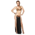 thumbnail image 2 of Sexy Costume Princess Leia Slave Miss Manners Uniform Carnival Cosplay Princess Leia Slave Costume Dress Gold Bra And NeckXL, 2 of 4
