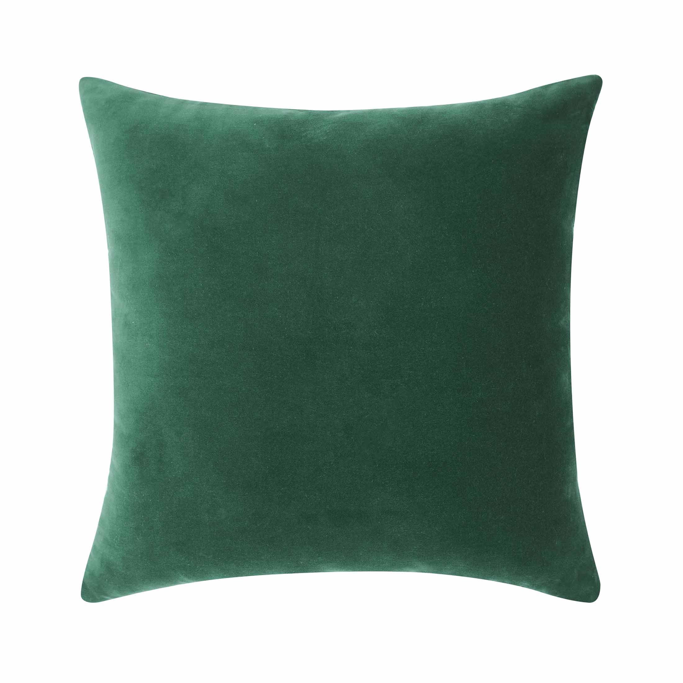 Beautiful 20" x 20" Thyme Green Stripe Velvet Decorative Pillow by Drew Barrymore