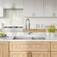 thumbnail image 5 of KRAUS 33-inch 16 Gauge Double Bowl 60/40 Standart PRO Kitchen Sink Combo Set with Bolden 18-inch Kitchen Faucet and Soap Dispenser, Chrome Finish, 5 of 13