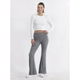 thumbnail image 2 of No Boundaries Ribbed Flare Pants with Lettuce-Edge Hem, 32” Inseam, Women’s, 2 of 5