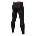 thumbnail image 3 of Men's Sports Compression Pants Running Workout Leggings Quick Dry Gym Basketball Athletic Base Layer Bottoms Red, 3 of 5
