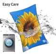 thumbnail image 6 of Pofeuu Blue Sky Sunflower Print Polyester Microfiber Plush Pillowcases, Super Soft and Cozy Pillow Case Covers with Envelop Closure（Pillow core not included）-20"x30", 6 of 6