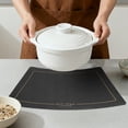 thumbnail image 4 of Unique Bargains 6Pcs Faux Leather Heat Resistant Placemats Black 20.1x11.8inch, 4 of 6